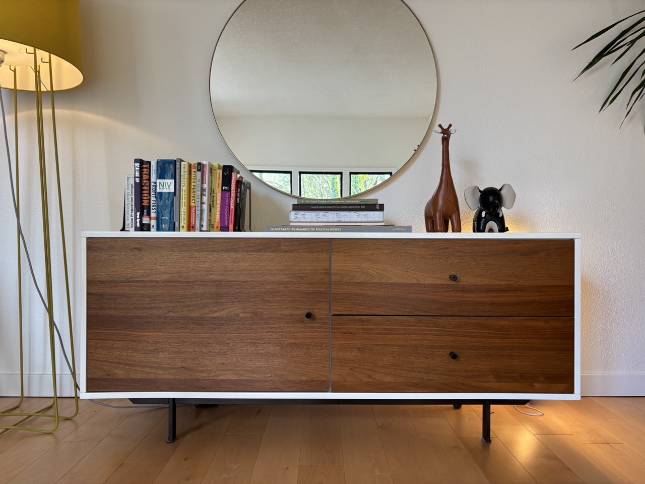 Credenza – White & Walnut