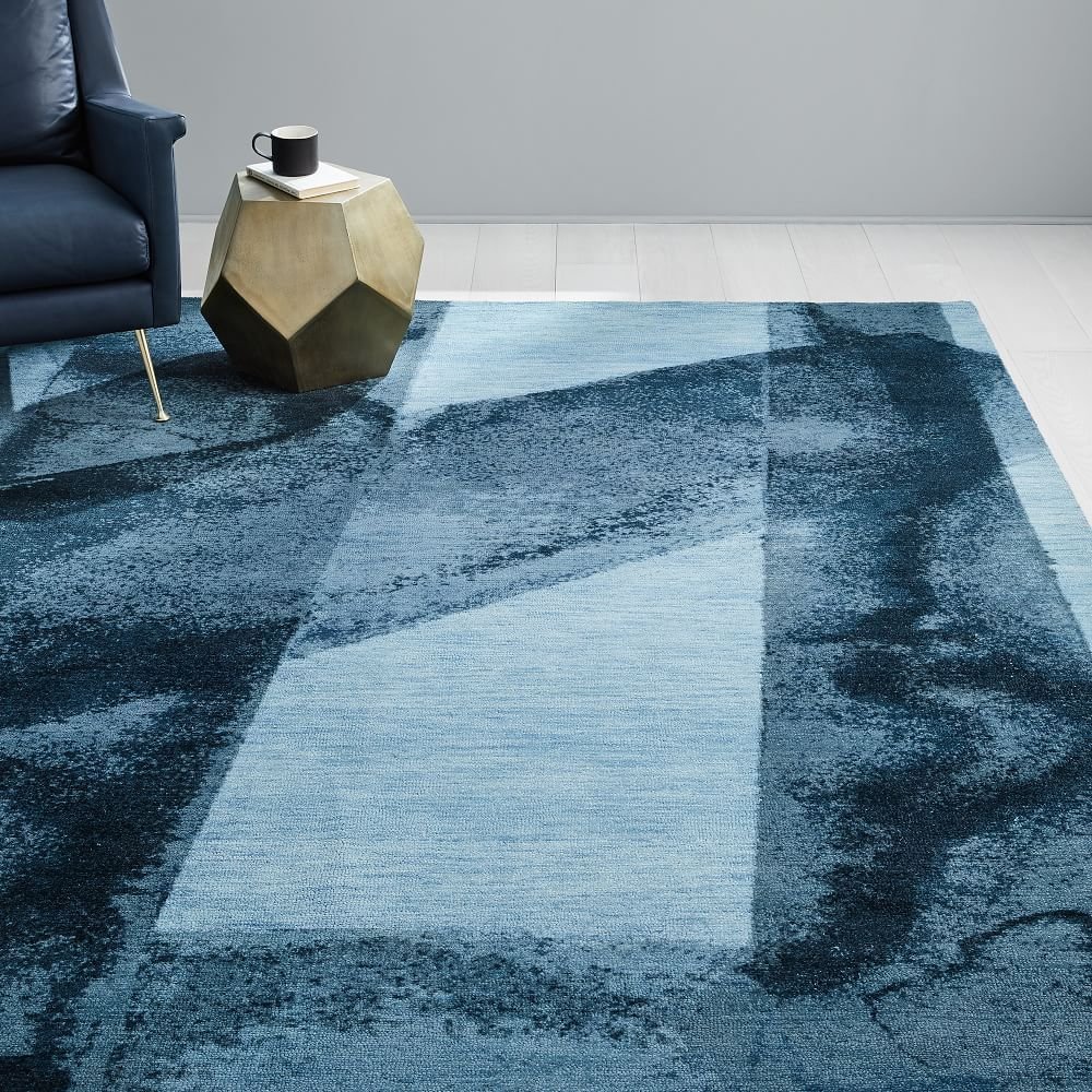 Wool Rug, Midnight Blue - 8 x 10